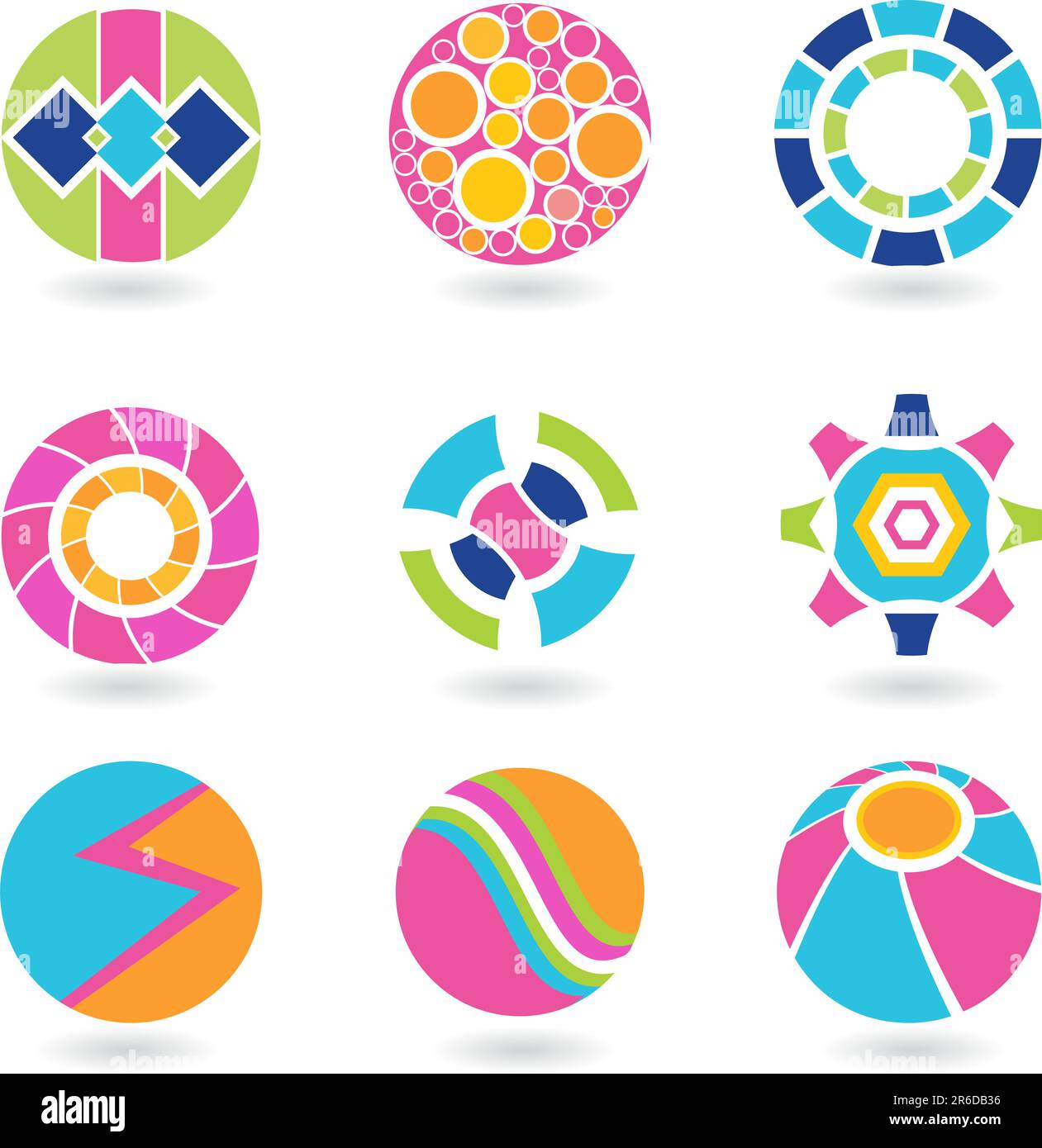 A set of nine creative design element icons. Stock Vector