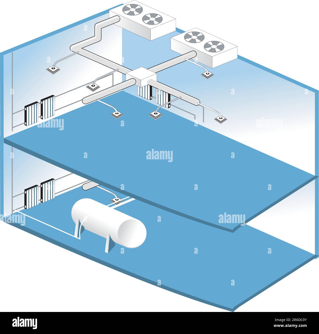 Heating and conditioning scheme Stock Vector Image & Art - Alamy