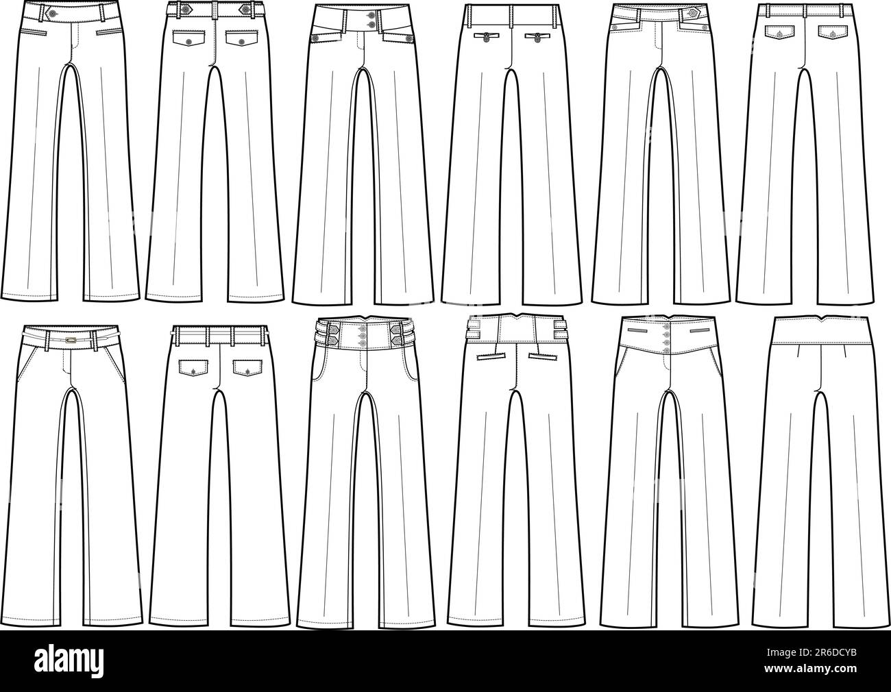 Women in pants Stock Vector Images Alamy