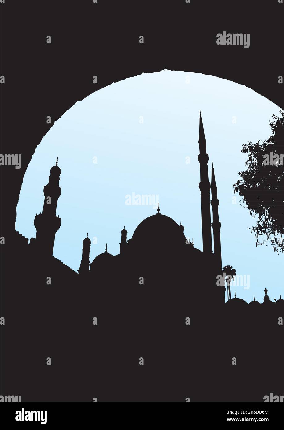 Muhammad Ali mosque in Cairo, Egypt - Vector Stock Vector Image & Art ...