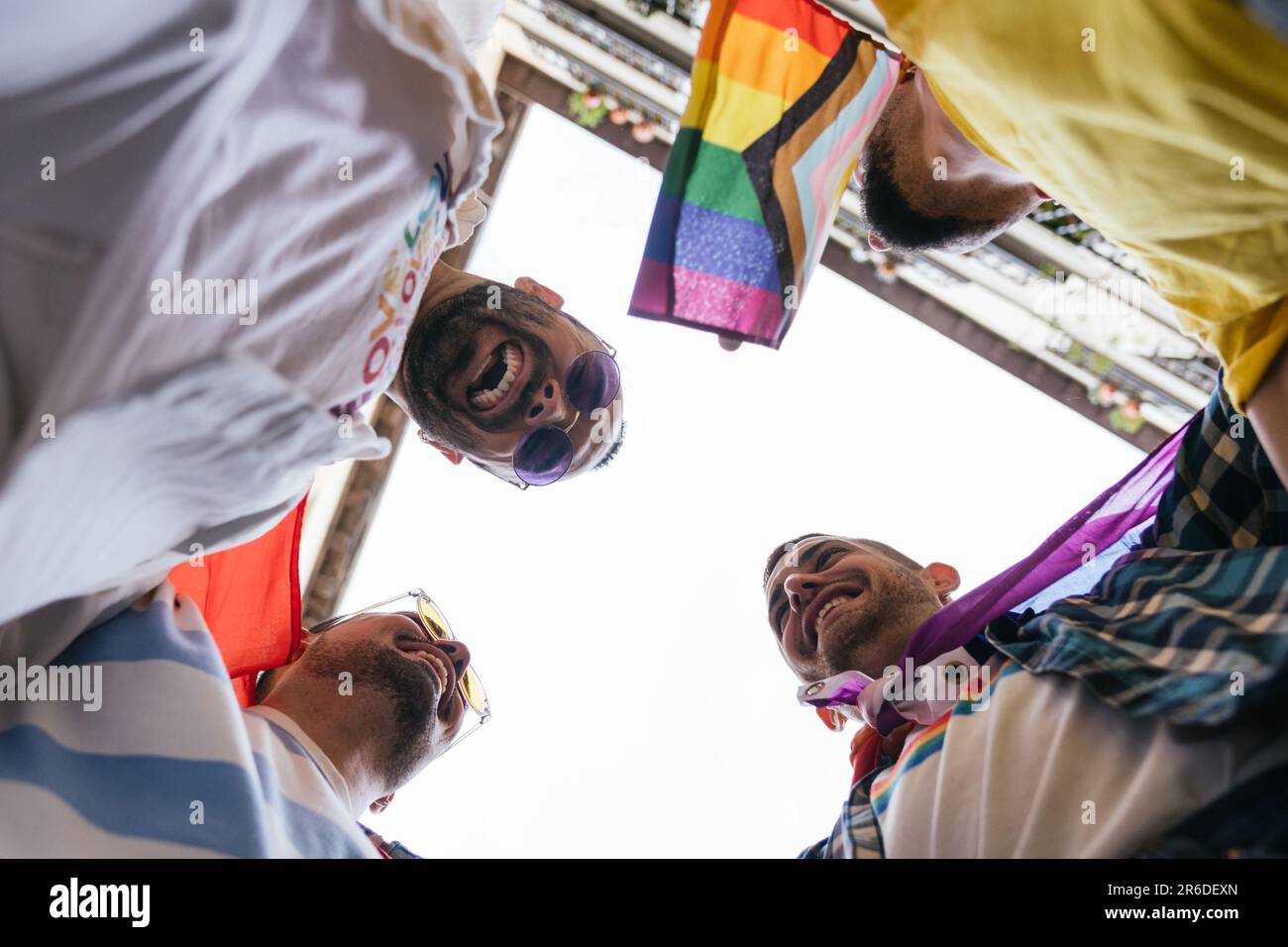Joyful Circle: Four Gay Friends Embrace Diversity with Pride ...