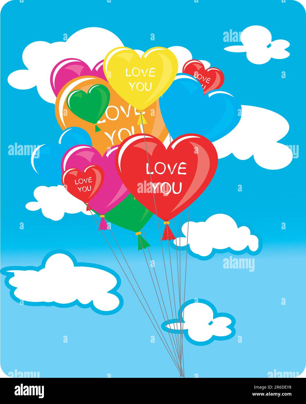 Heart shaped balloons Stock Vector Image & Art - Alamy
