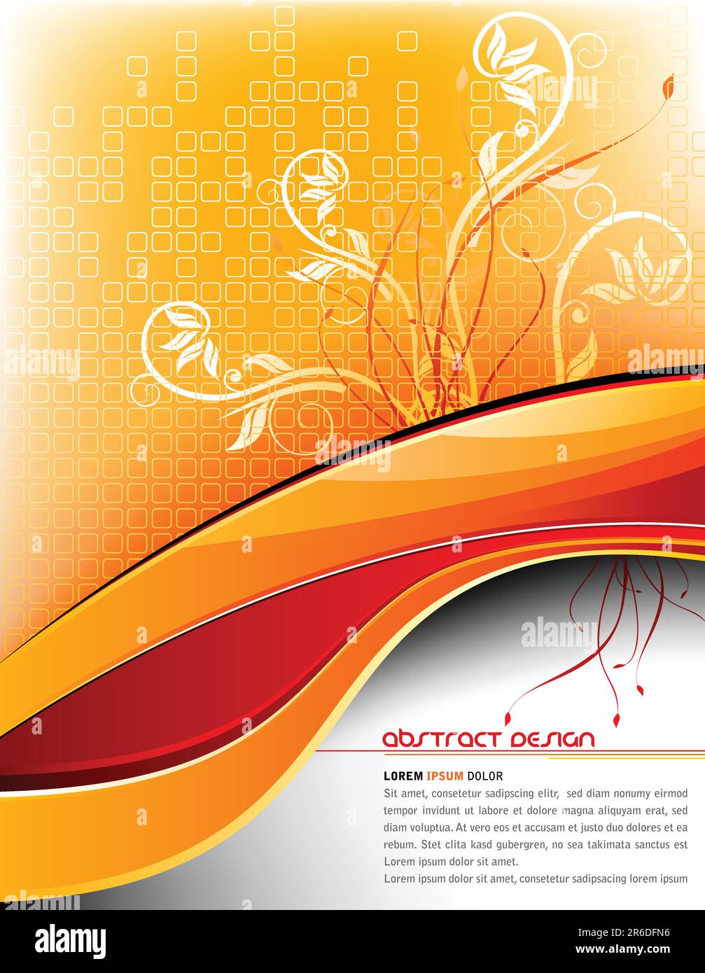 Vector Design Easy Abstract Floral Vector Design - easy to edit vector EPS file Stock ...