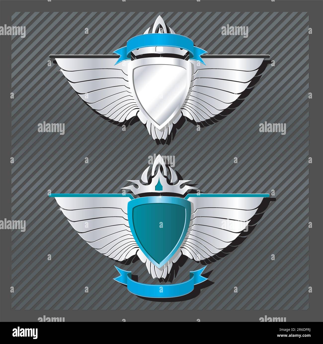 Silver Emblems and Insignia blank templates Stock Vector Image & Art