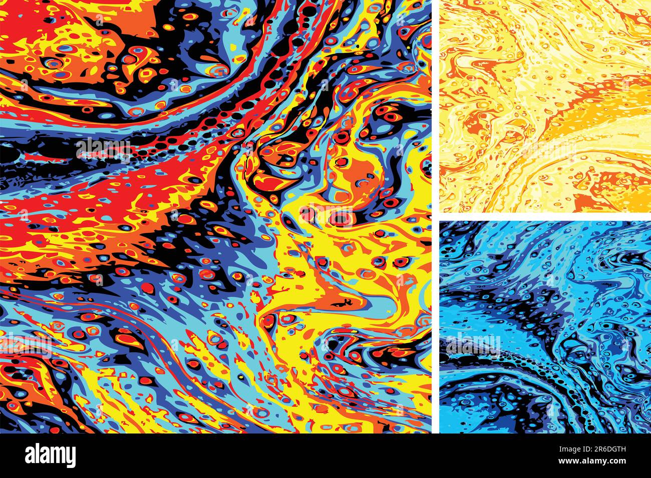 wavy abstract bright colorful dotted background in perspective Stock Vector