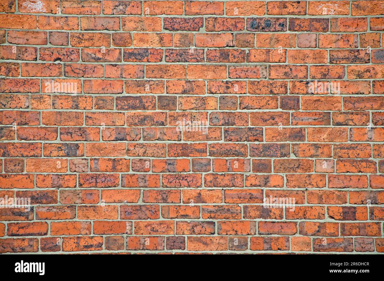 Full frame image of red brick wall, copy space Stock Photo