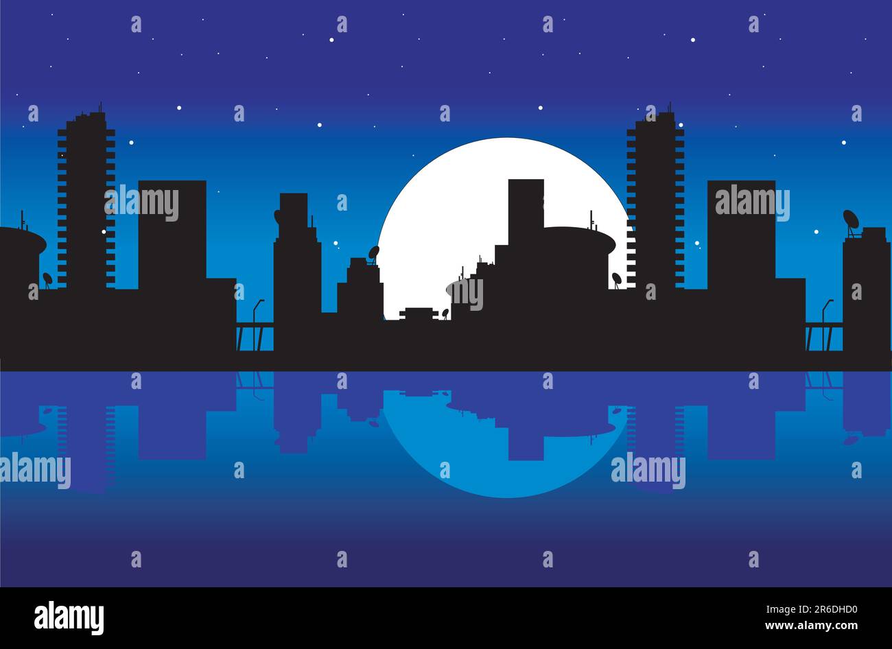 City and night Stock Vector Image & Art - Alamy