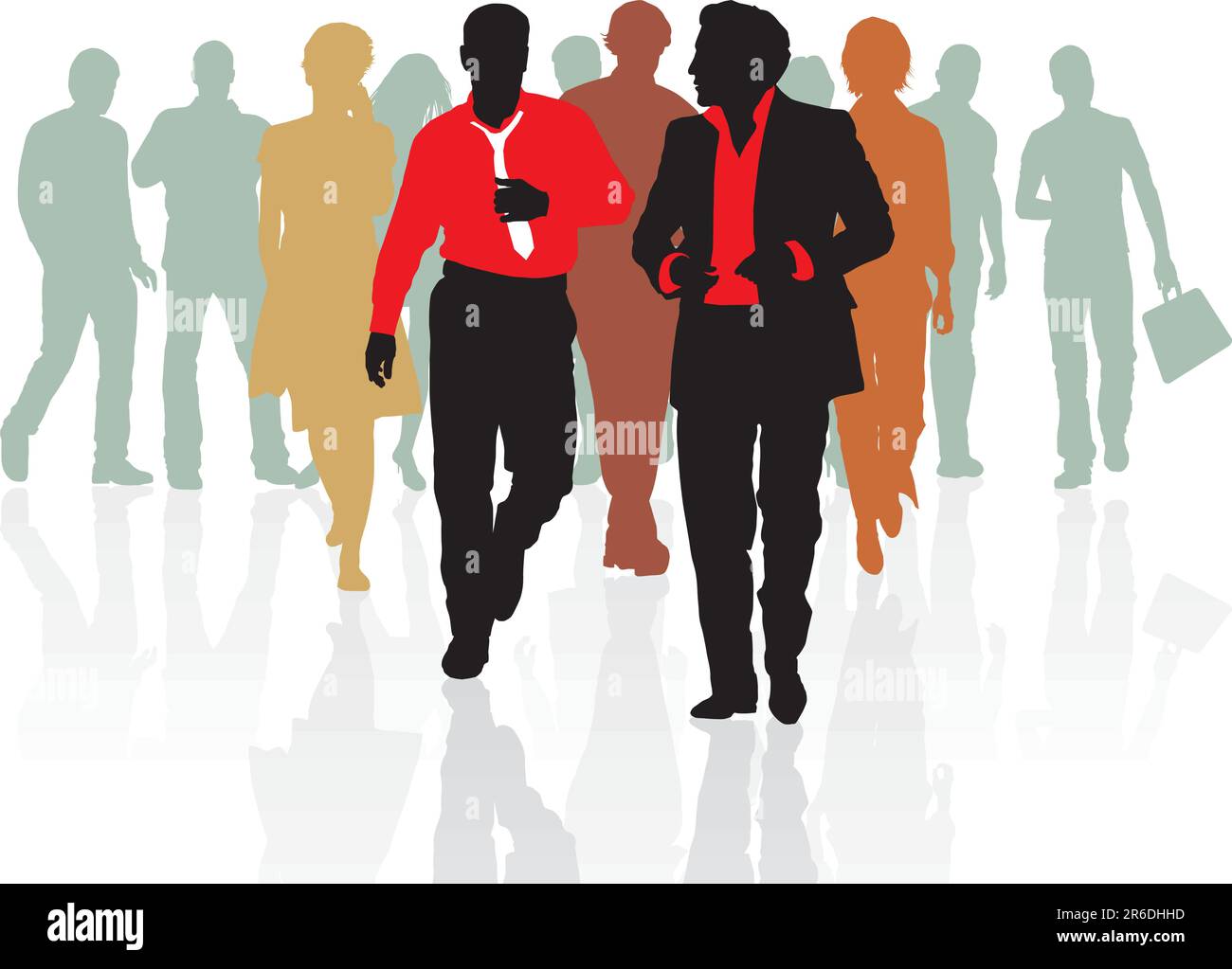 Group of young business people Teamwork Business team Stock Vector