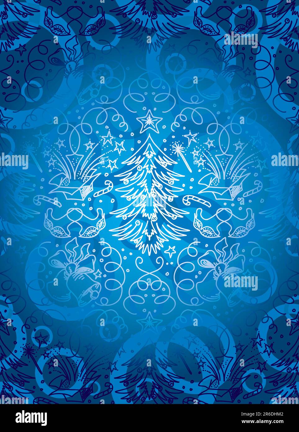 vector seamless pattern with christmas elements Stock Vector