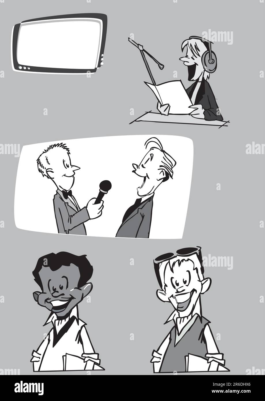 speaker or film director and screen - cartoon style Stock Vector Image ...