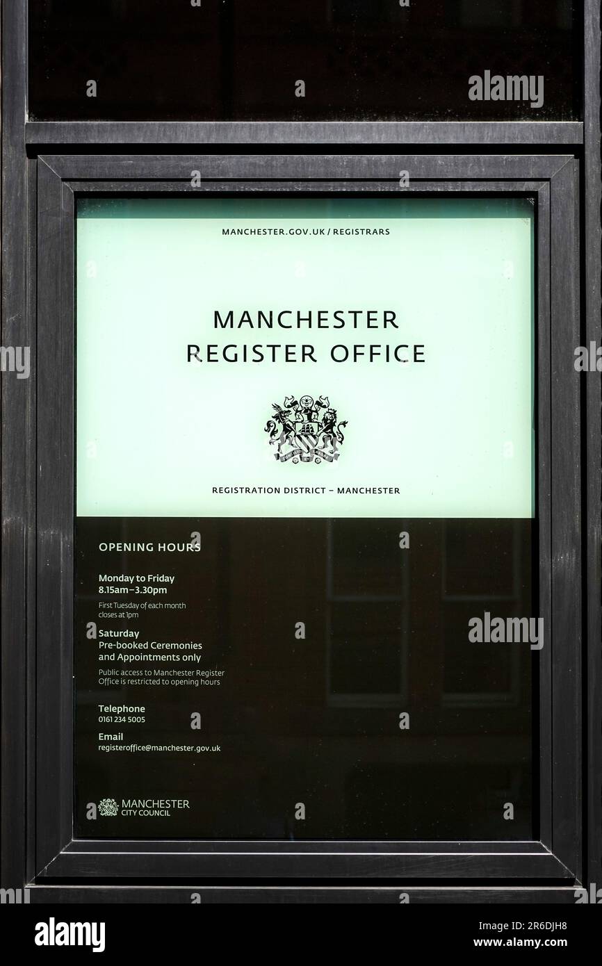 Heron House Registry Office Manchester city centre England UK Stock