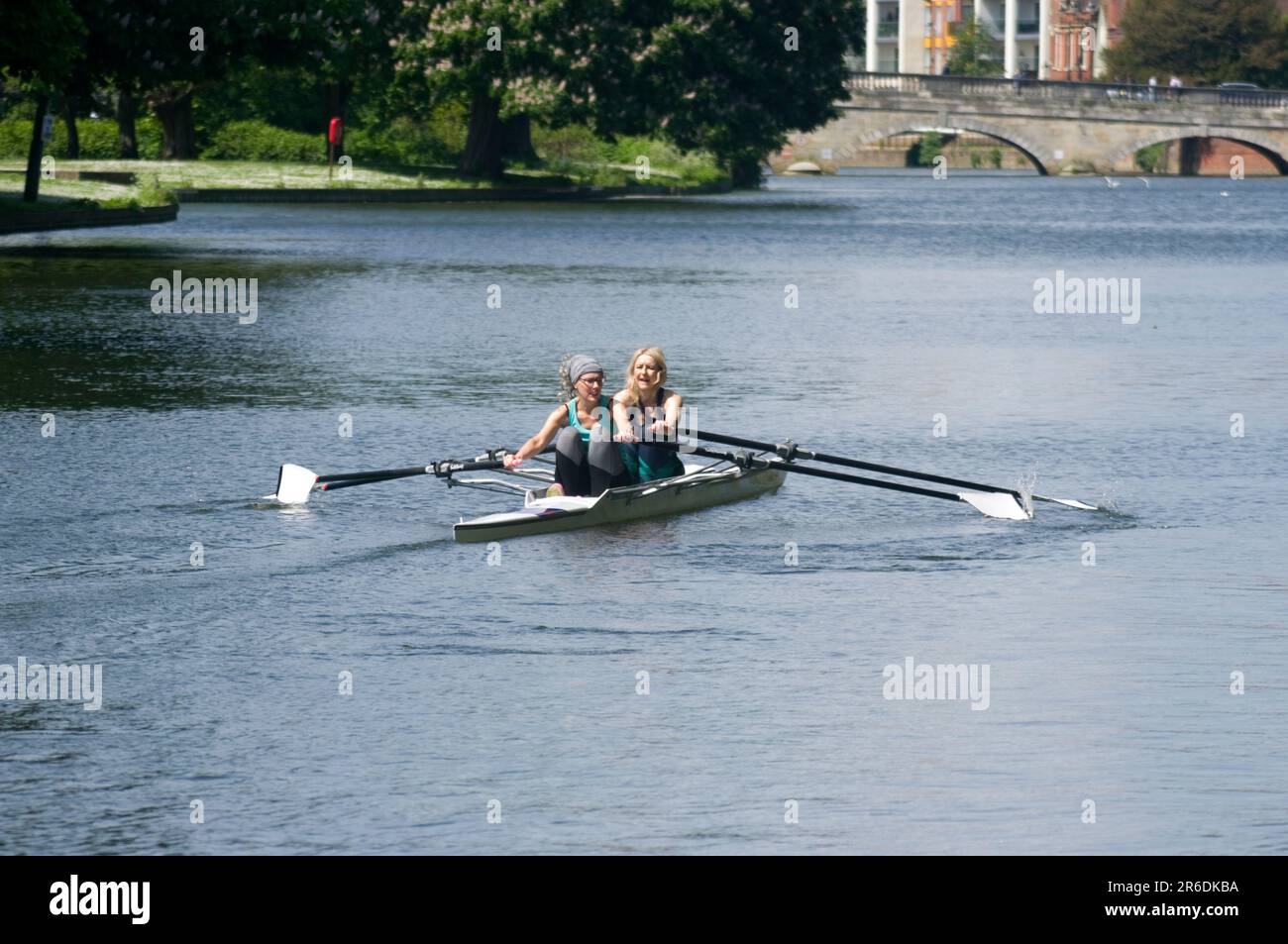 Women Rowing, Bedford Stock Photo