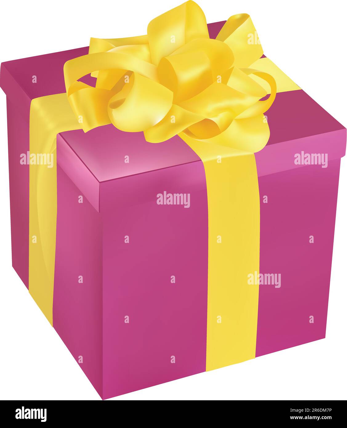 purple Gift Box With golden Ribbon vector illustration Stock Vector ...