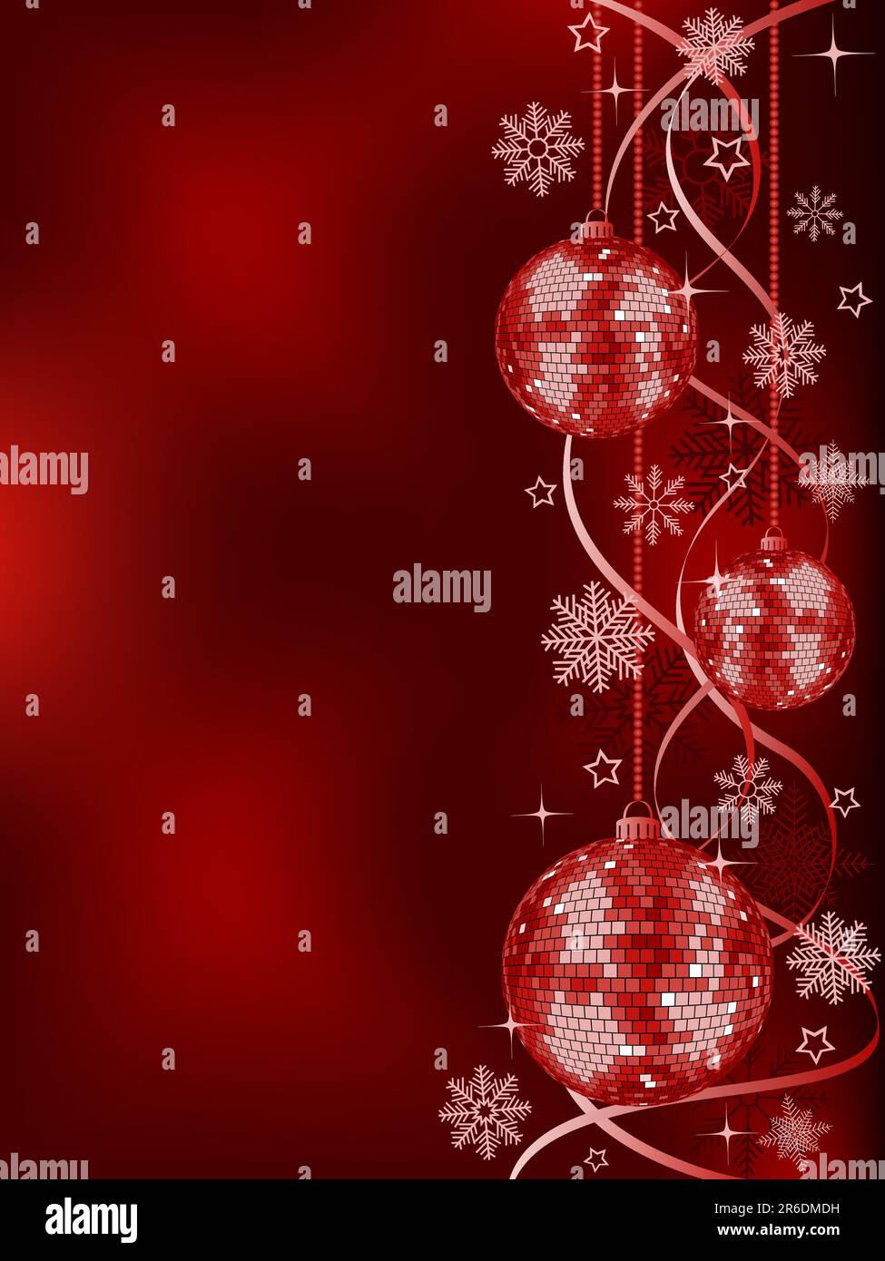 Christmas background with a holiday baubles. Vector illustration Stock ...