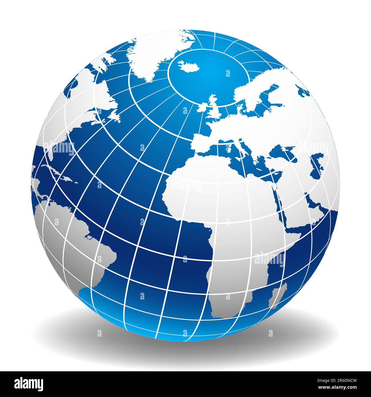 Globe of the World Europe and Africa Stock Vector