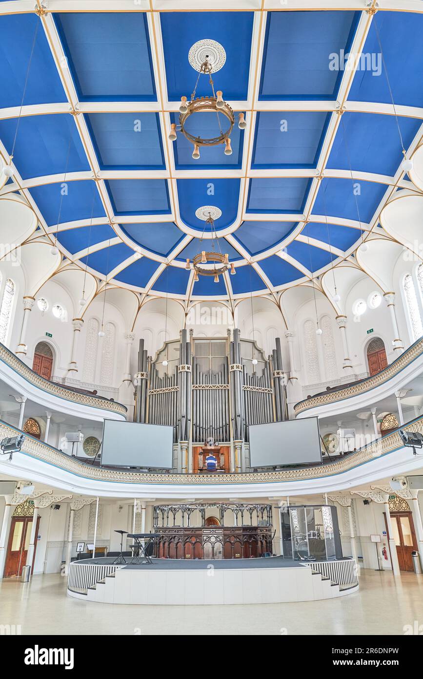 Interior of Westminster Chapel, a christian evangelical free church, at ...