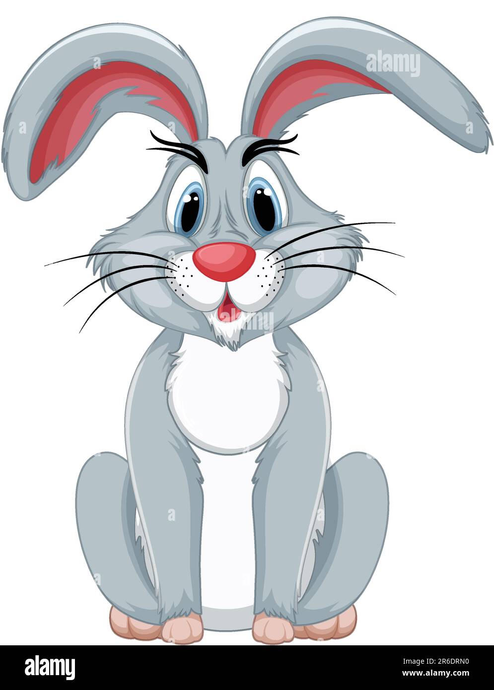 Adorable Rabbit Standing Up illustration Stock Vector Image & Art Alamy