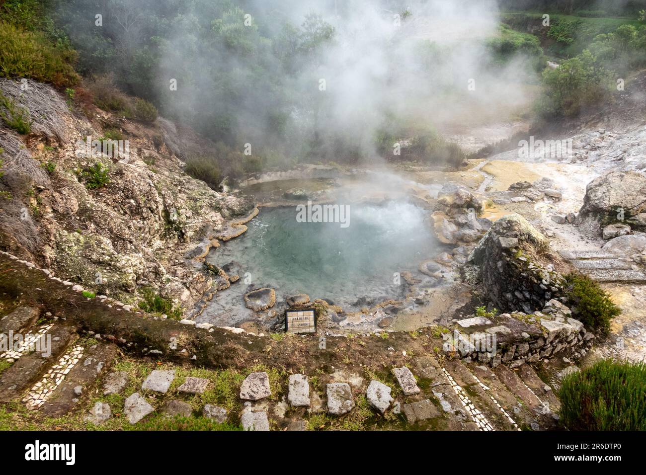 Fumaroles in Furnas Hot Springs, Sao Miguel Island, Azores, Portugal Stock  Photo - Alamy
