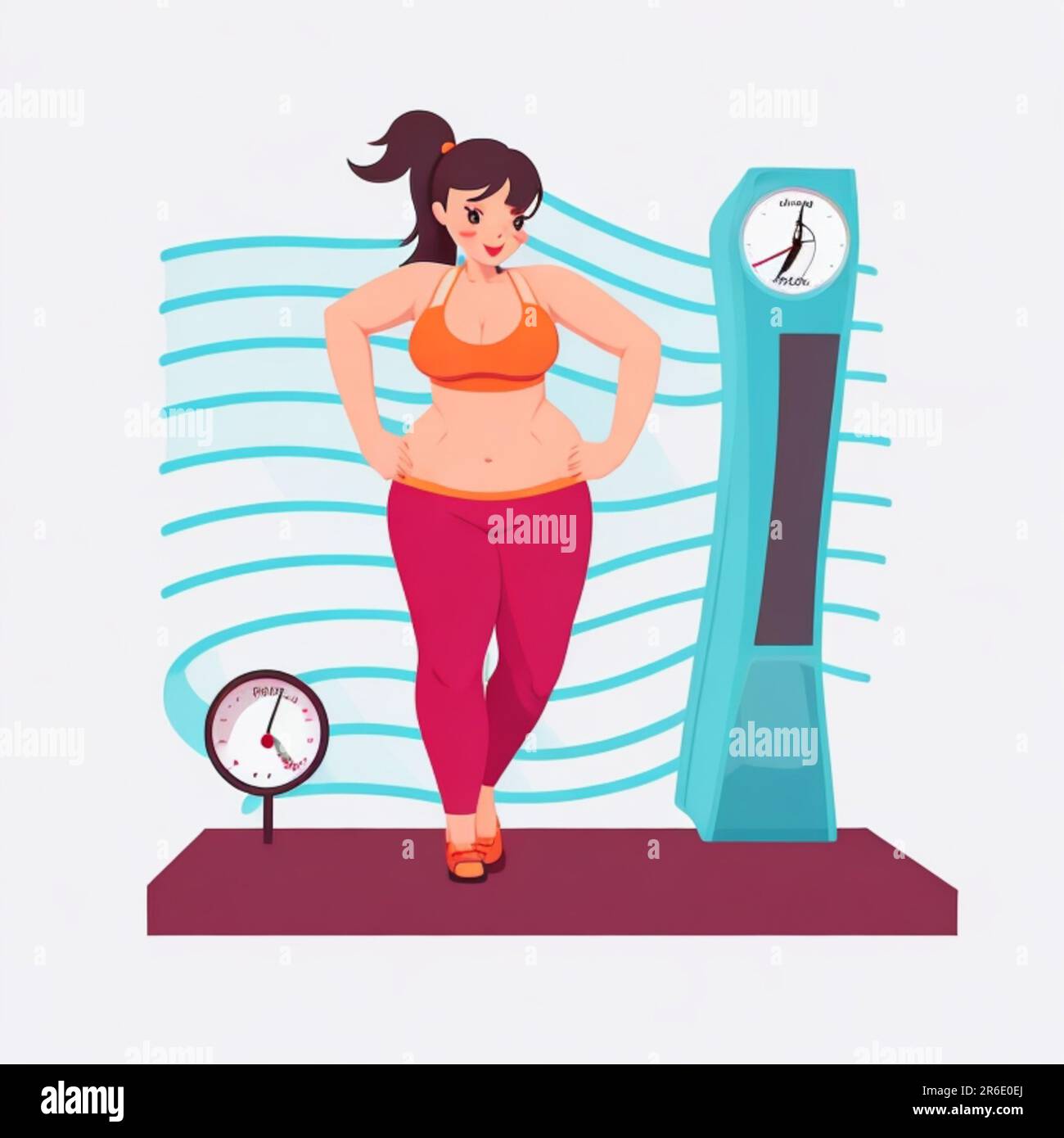 Premium Vector  Person standing on floor scales. feet on weighing scales  top view. floor scales for weighing body weight. obesity after long-term  quarantine. control of the weight, diet, gain or weight