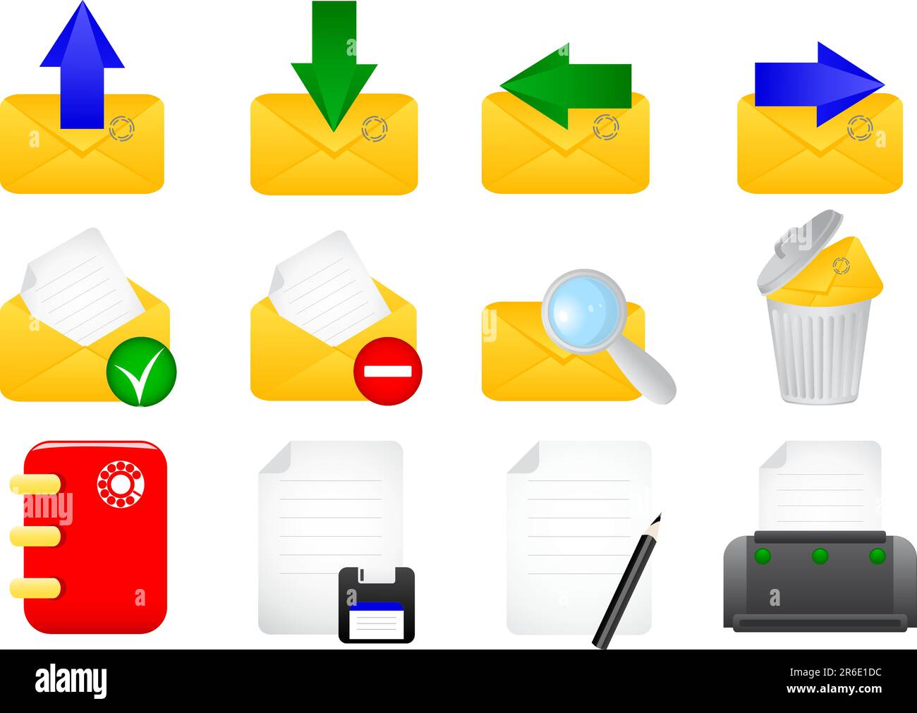Vector illustration of e-mail icons Stock Vector Image & Art - Alamy