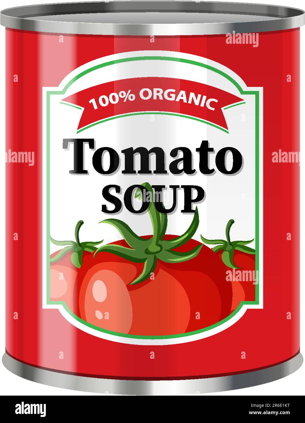 Tomato Soup in Food Can Vector illustration Stock Vector Image & Art ...