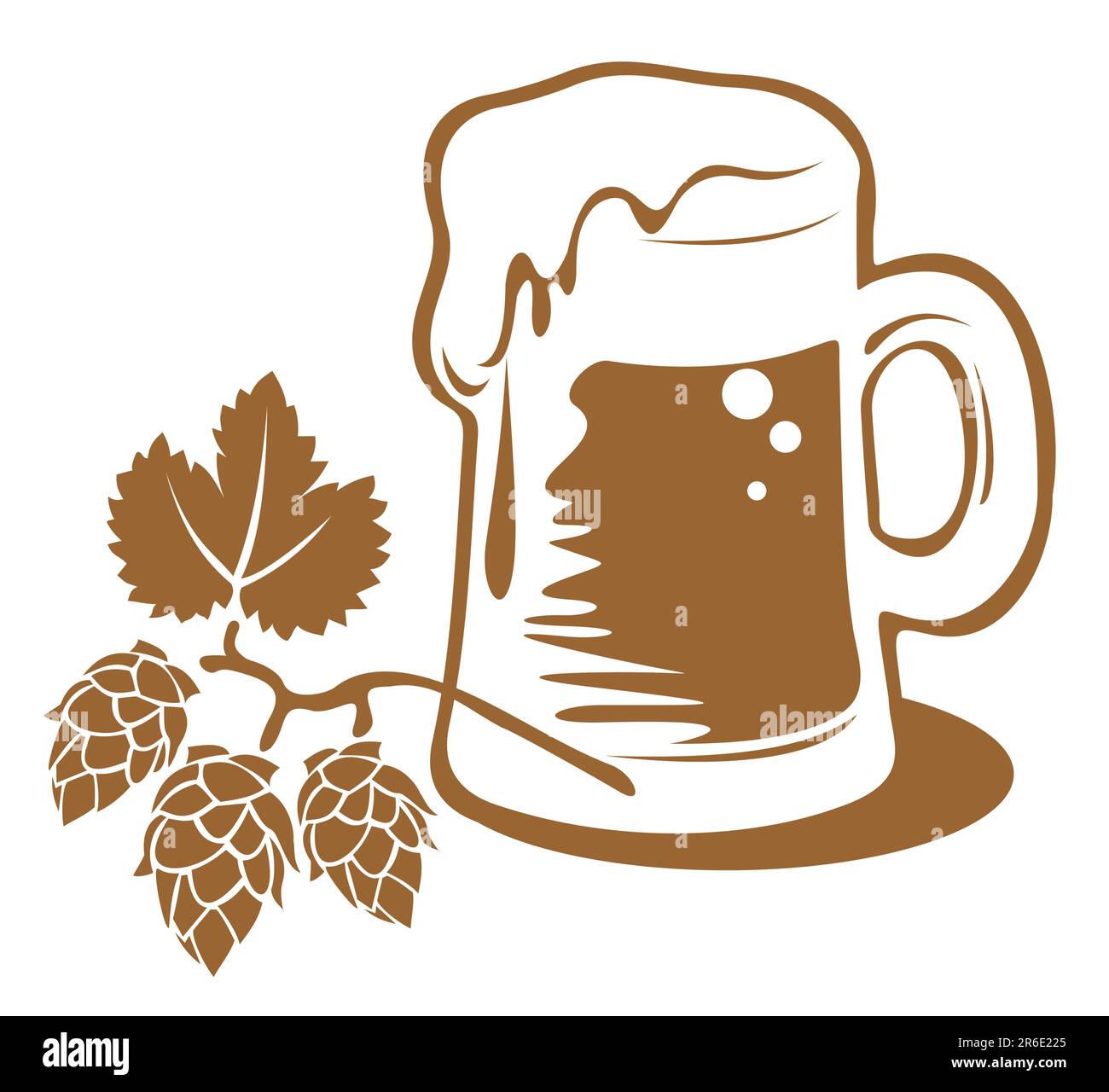 Ornate beer mug isolated on a white background Stock Vector Image & Art ...
