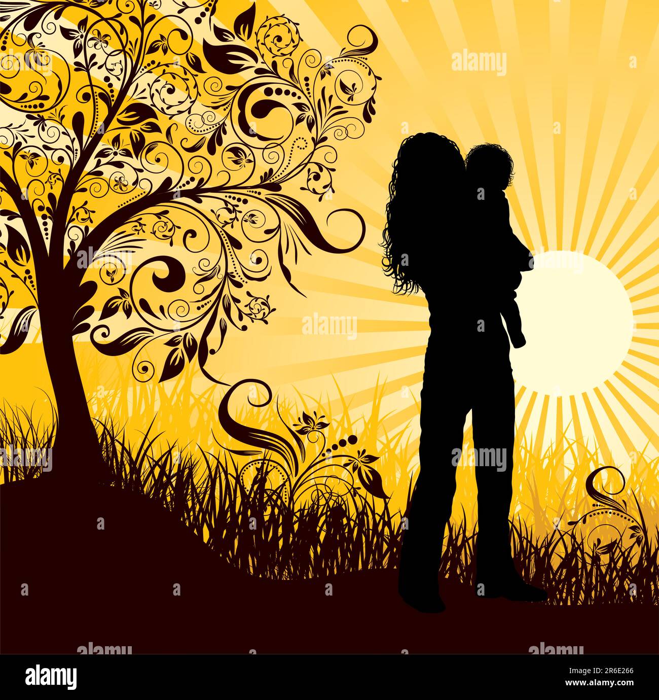 Happy family, vector illustration Stock Vector Image & Art - Alamy