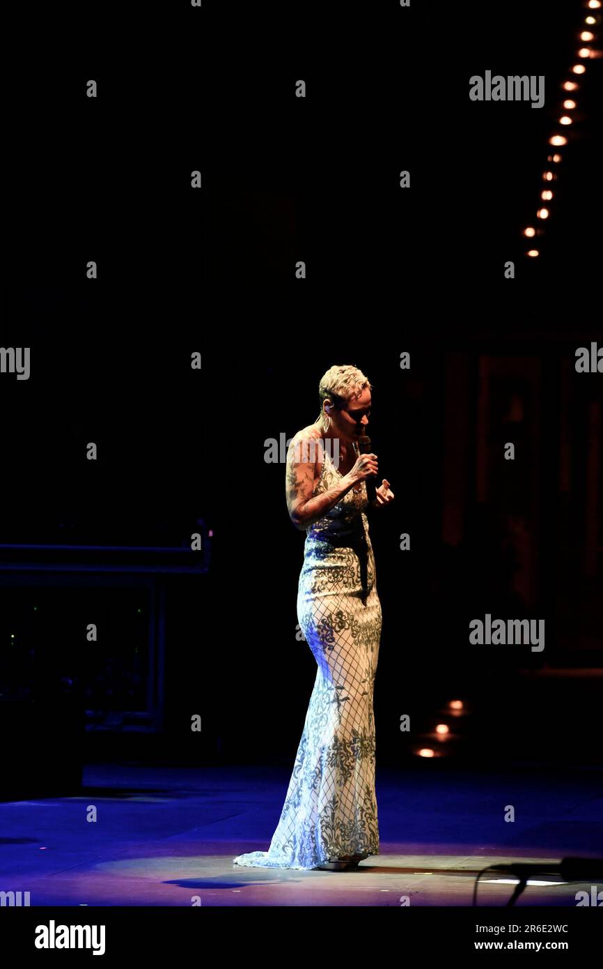 Roma, Italy. 07th June, 2023. Mariza during the preview of Womad Rome, on June 7, 2023 at the Cavea of the Auditorium Parco della Musica, Rome, Italy. (Photo by Domenico Cippitelli/NurPhoto) Credit: NurPhoto SRL/Alamy Live News Stock Photo