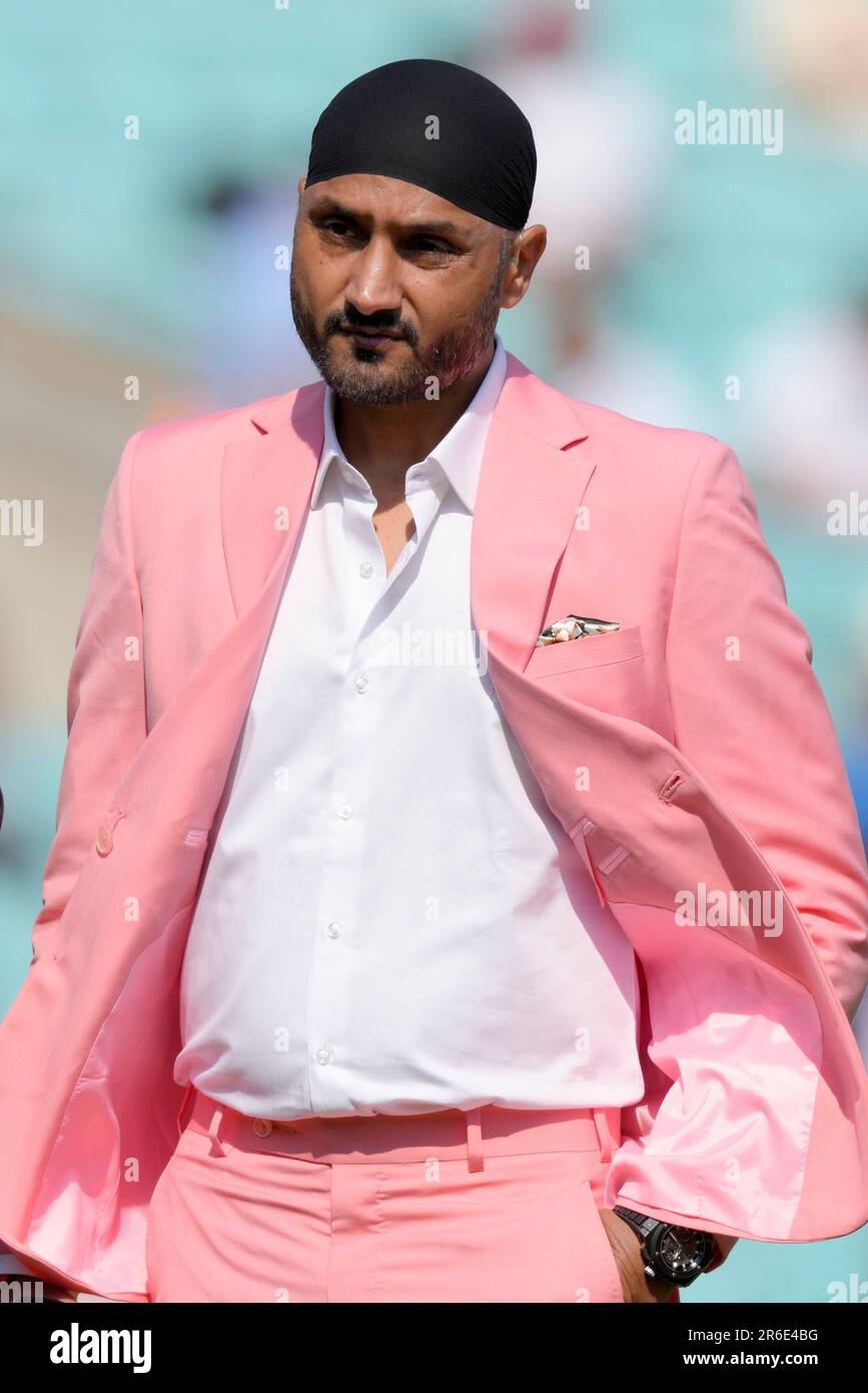 Former Indian cricket player Harbhajan Singh arrives for the third day