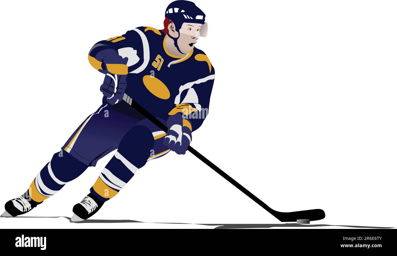 Ice hockey players. Vector illustration Stock Vector Image & Art Alamy