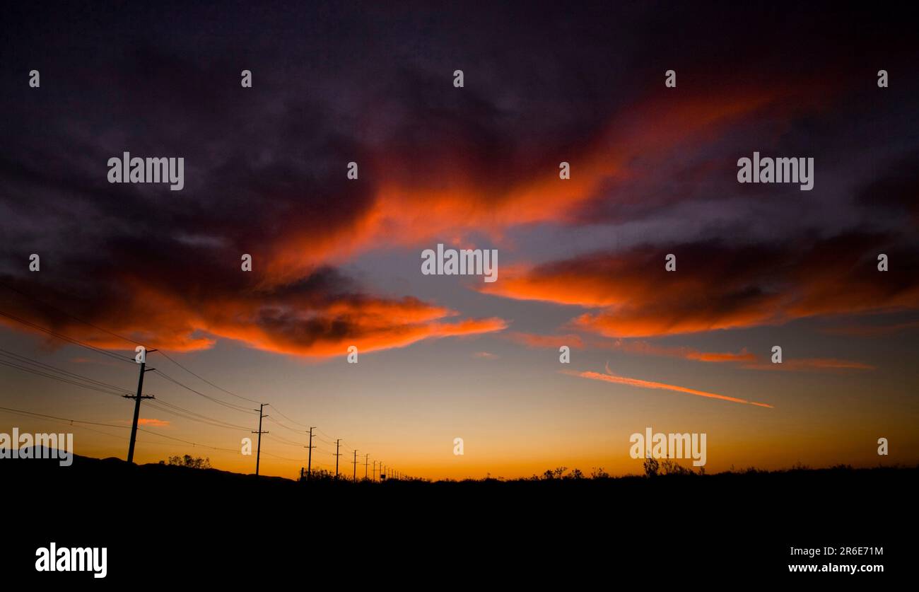 Desert bright sky sunset hi-res stock photography and images - Alamy