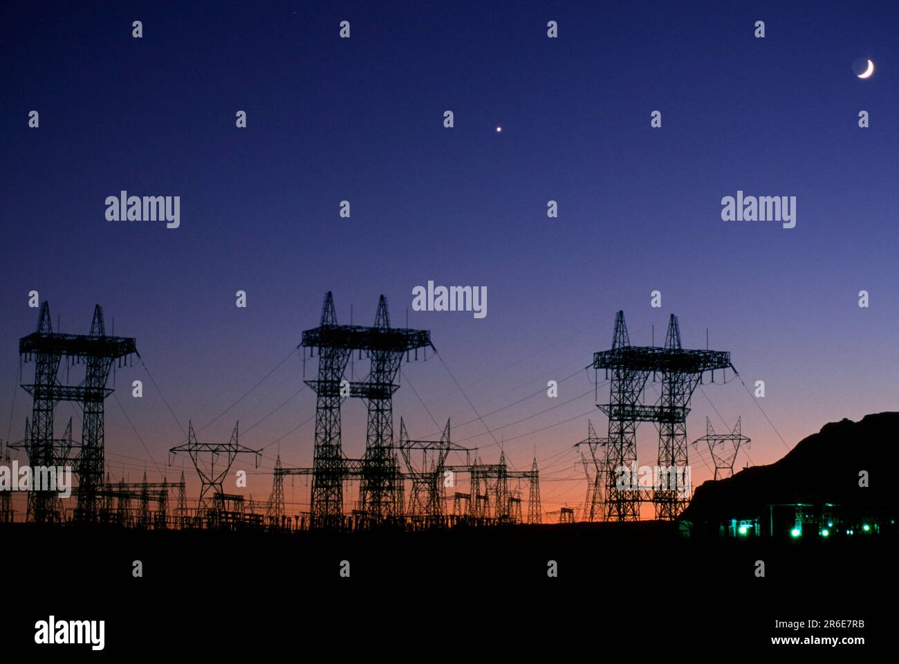 Power poles, USA Stock Photo