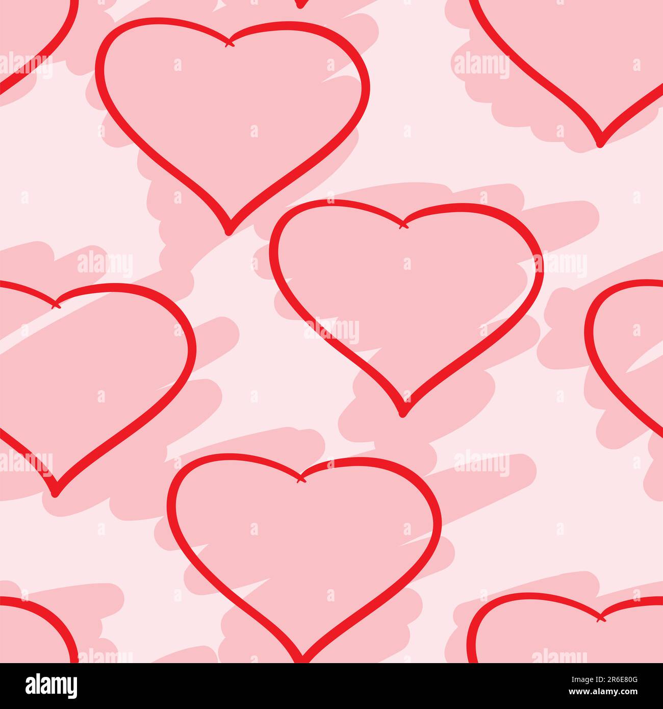 Valentine's day abstract seamless background with red hearts. Vector ...