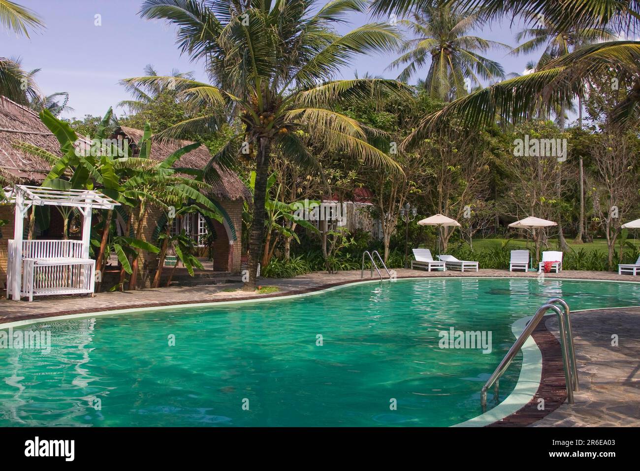 Swimming Pool, Kim Hoa Resort, Long Beach, Phu Quoc Island, Vietnam Stock Photo