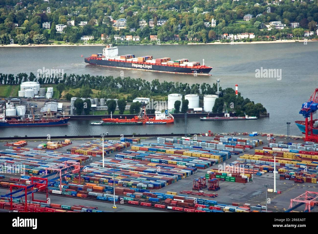 Container in the port, Hamburg, Germany Stock Photo - Alamy