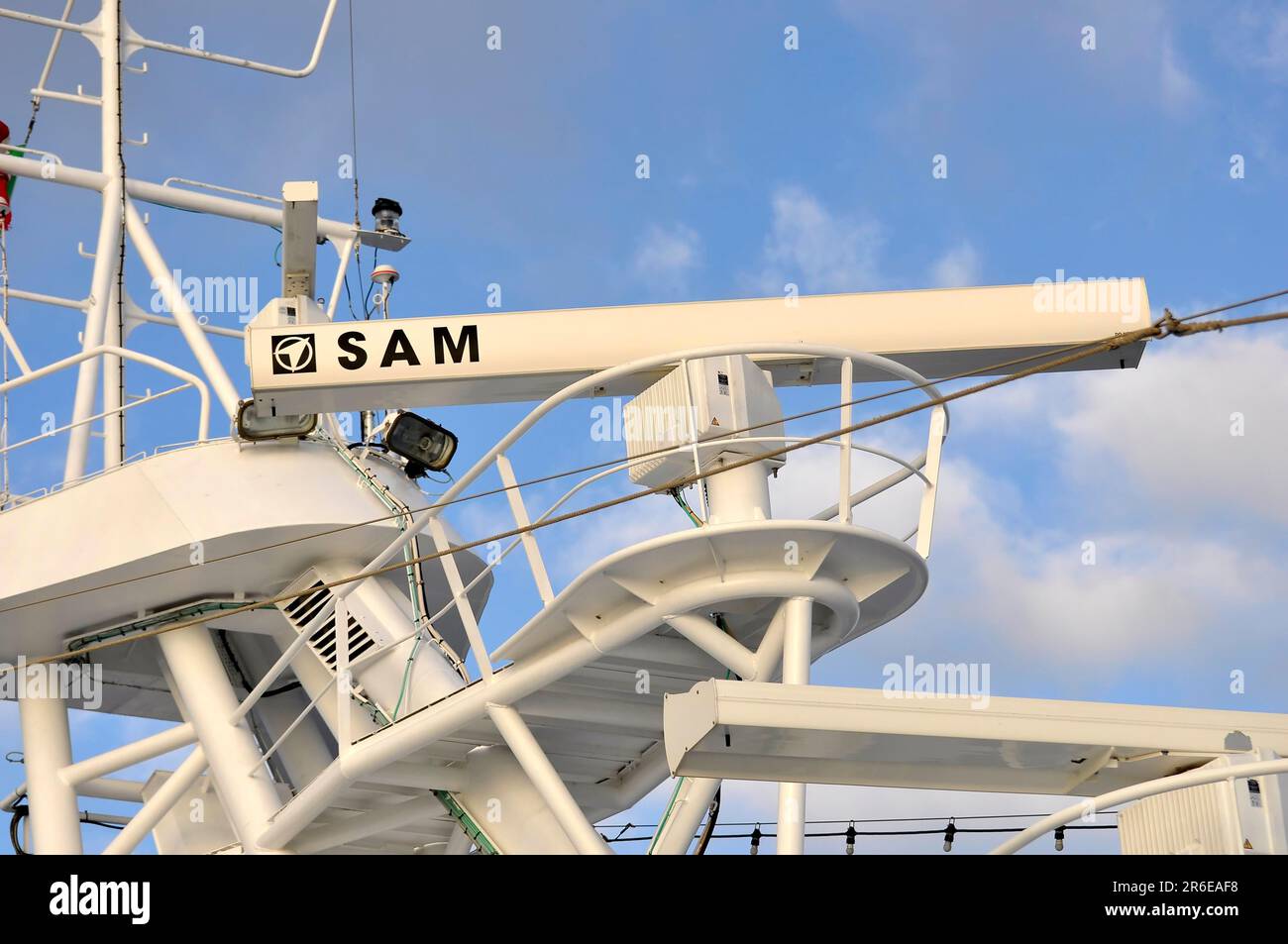 Radar installation, On deck of the cruise ship Costa, Serena Stock