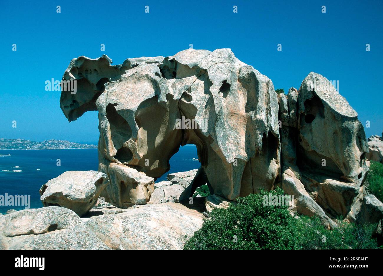 Rock formation 'Bear of Palau', Capo d'Orso, Sardinia, Italy Stock Photo