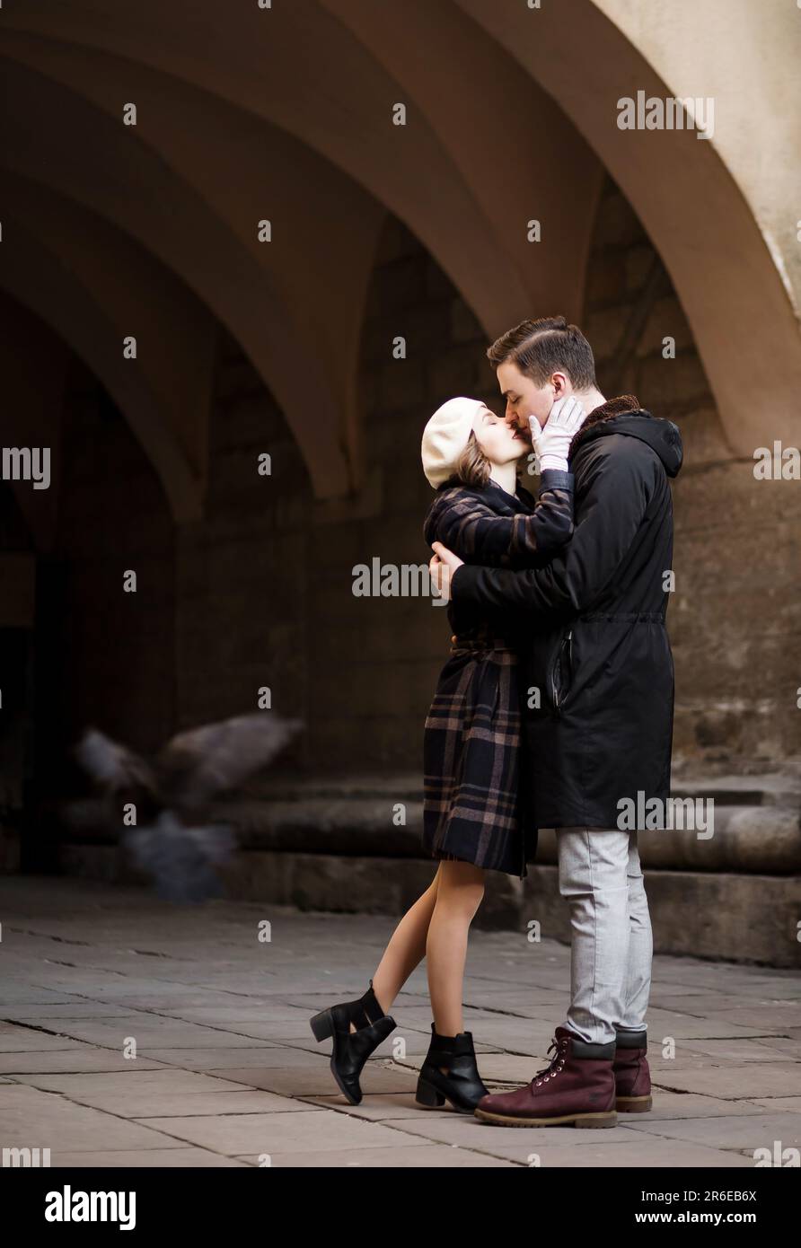 Old man young woman kissing hi-res stock photography and images - Alamy