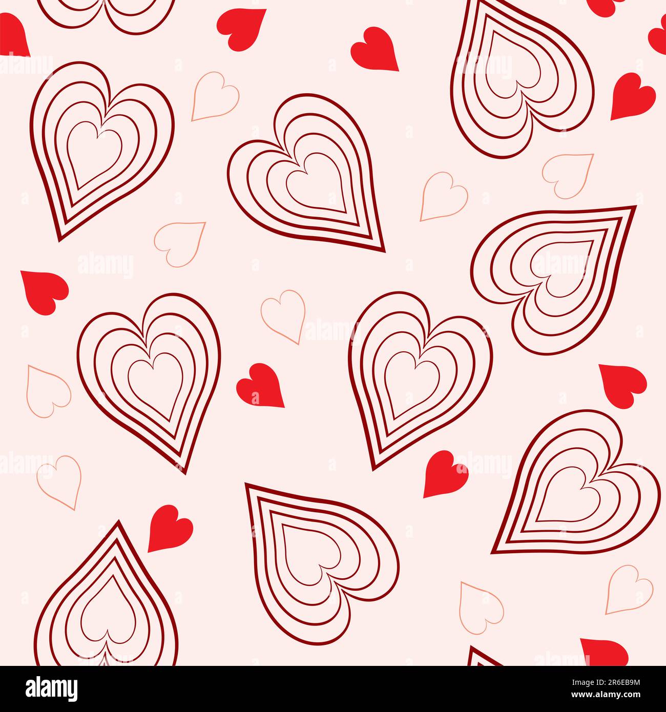 Valentine's day abstract seamless background with hearts. Vector ...