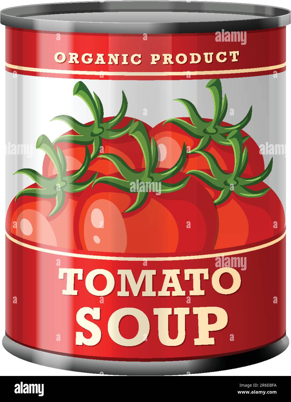 Tomato Soup in Food Can Vector illustration Stock Vector Image & Art ...