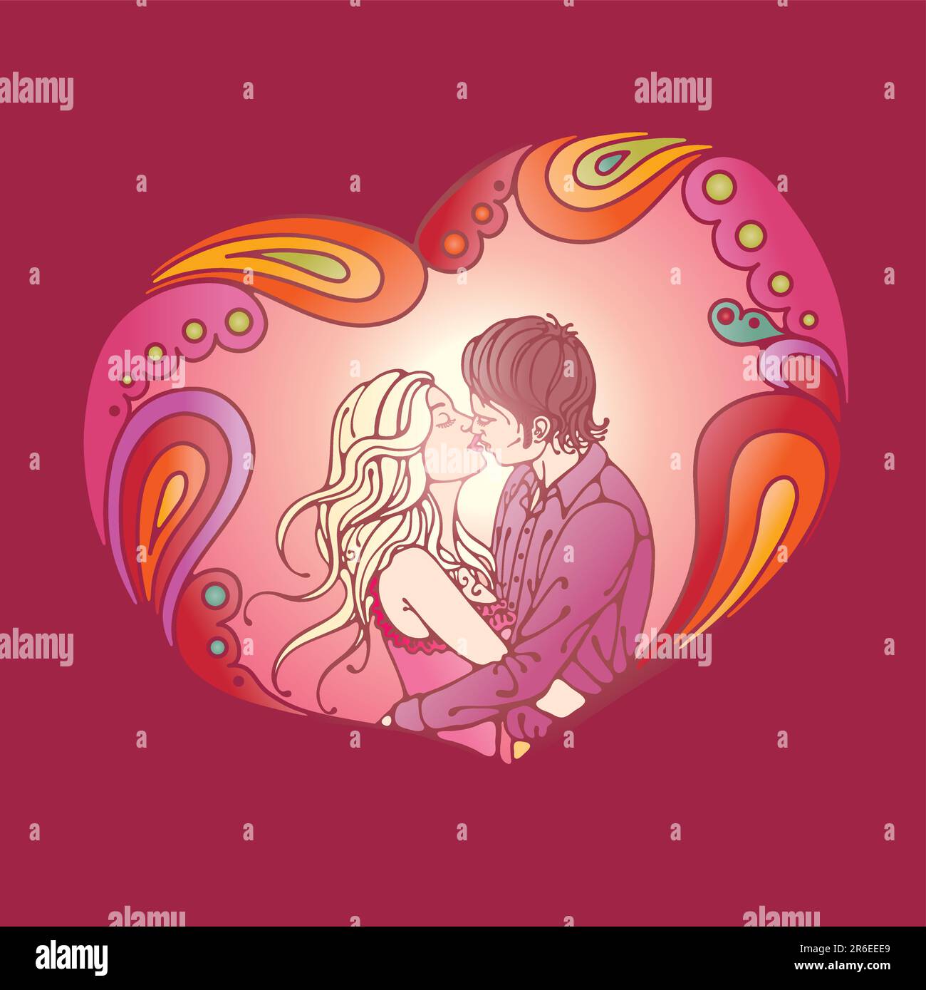 Female figure kissing hi-res stock photography and images - Alamy