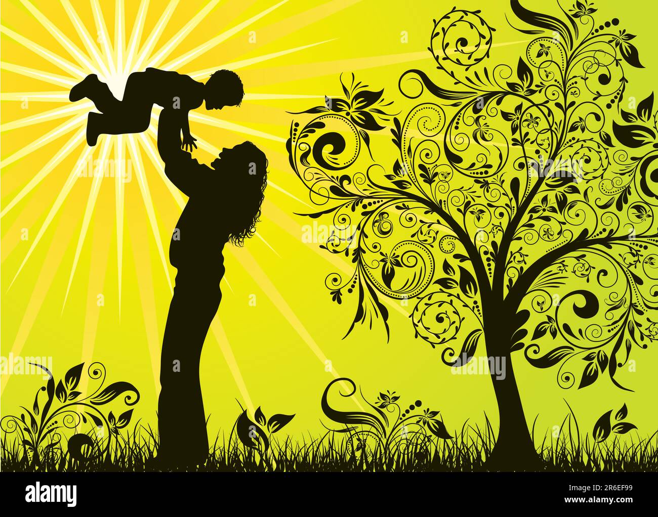Happy family, vector illustration Stock Vector Image & Art - Alamy