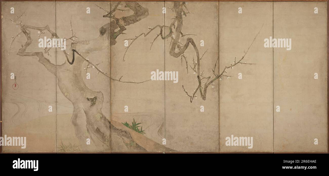 A budding plum tree. Date: late 17th-early 18th century. Origin: Japan ...