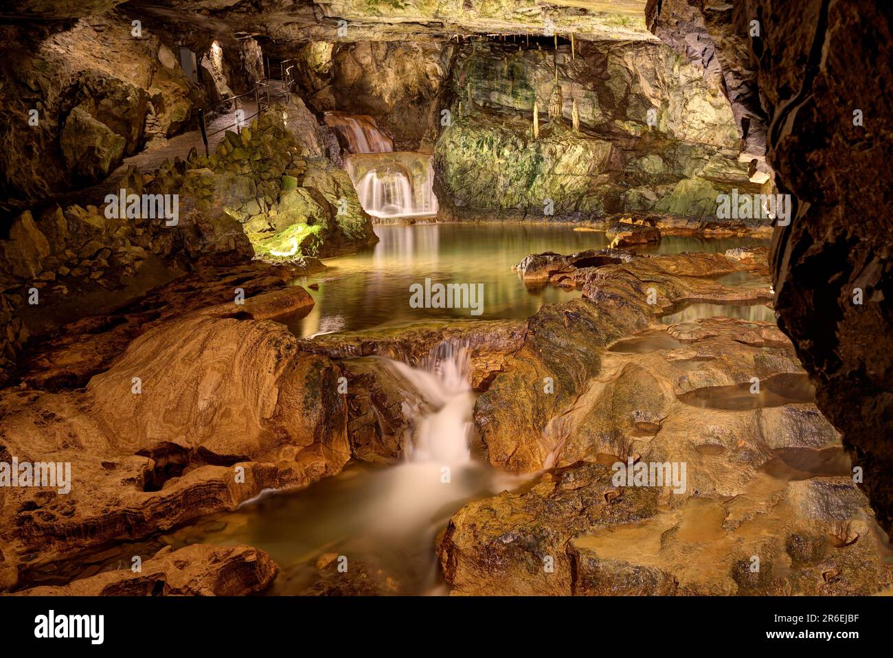 St. Beatus Caves. Underground waterfall, Switzerland Stock Photo - Alamy