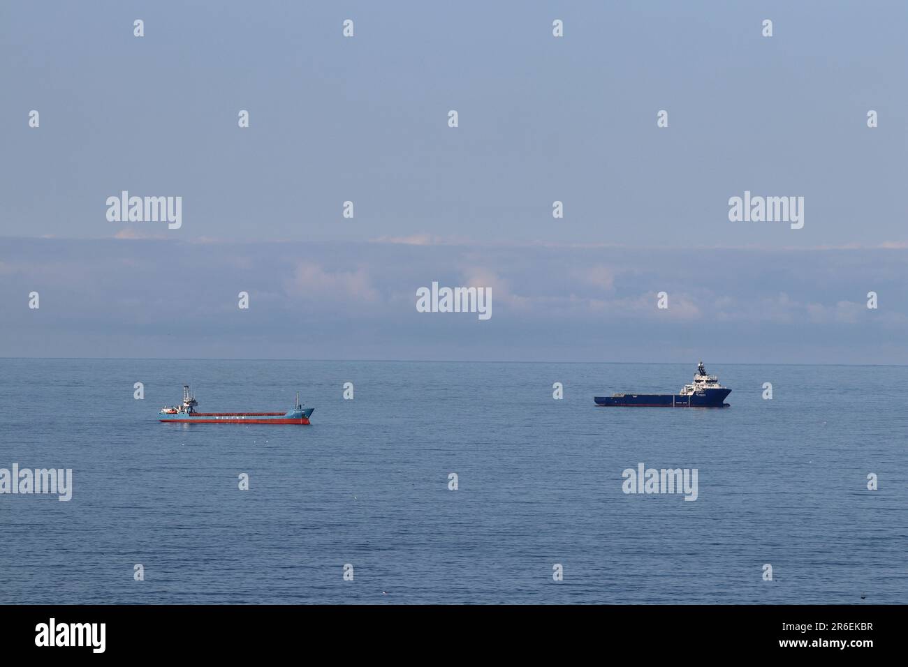 Oil supply boats Stock Photo Alamy