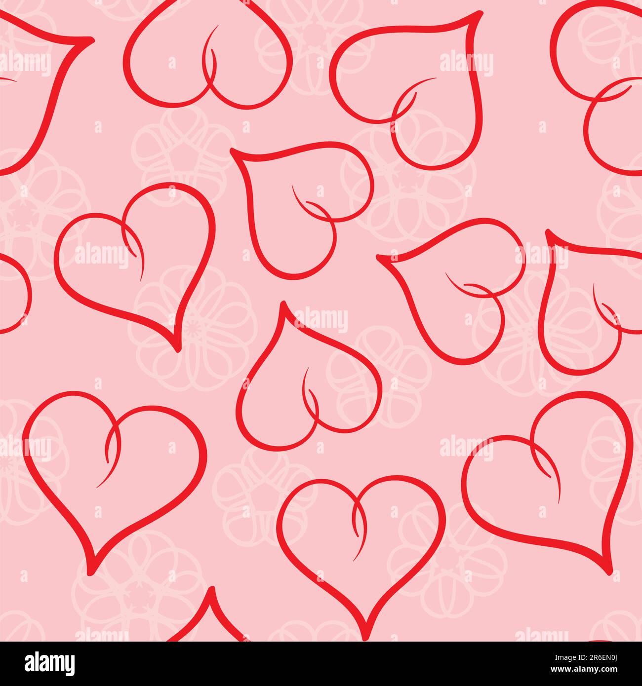 Valentine's day abstract seamless background with red hearts. Vector ...