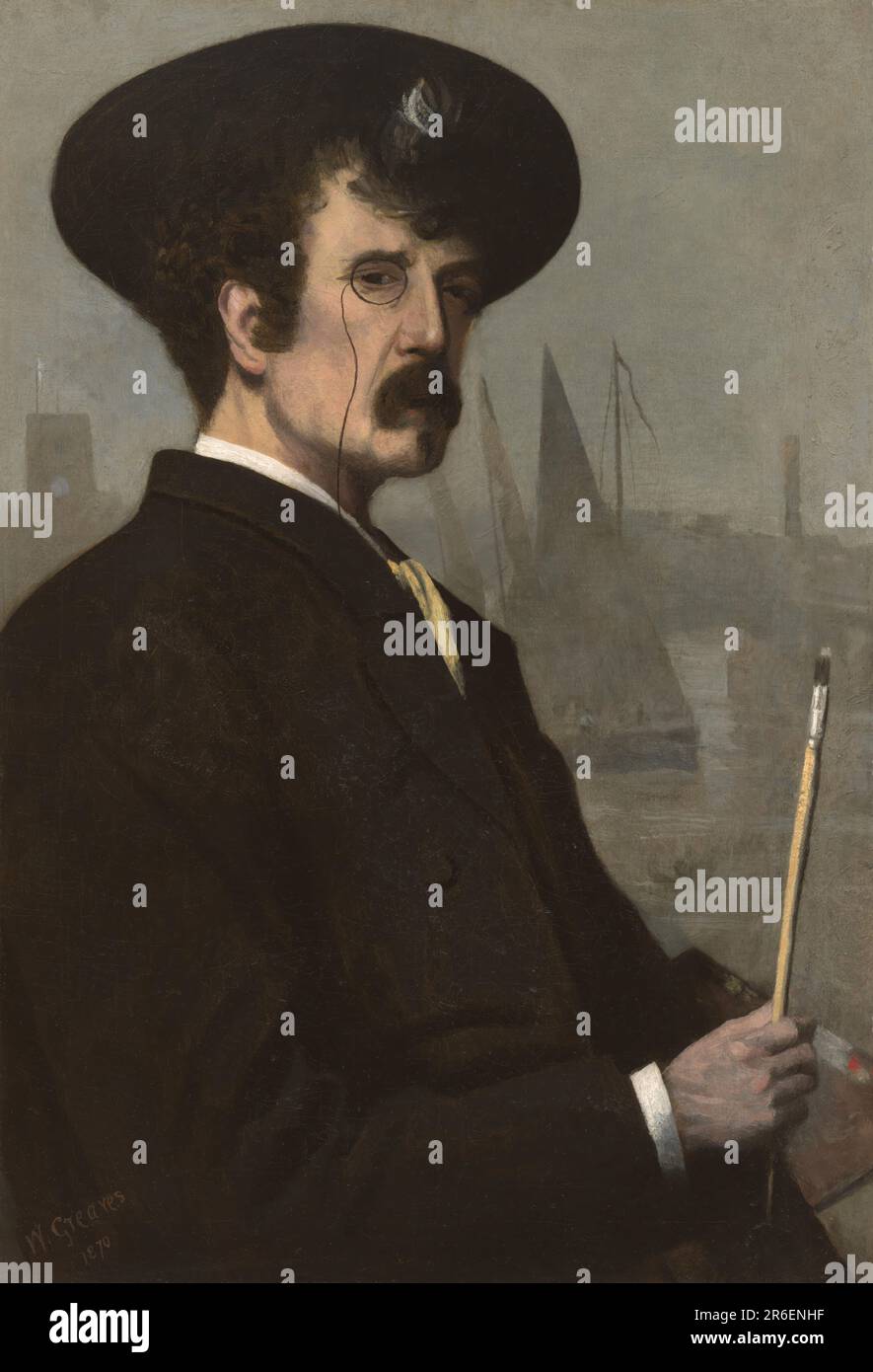 J. A. M. Whistler. Date: 1870. oil on canvas. Museum: NATIONAL PORTRAIT GALLERY. James Abbott McNeill Whistler. Stock Photo
