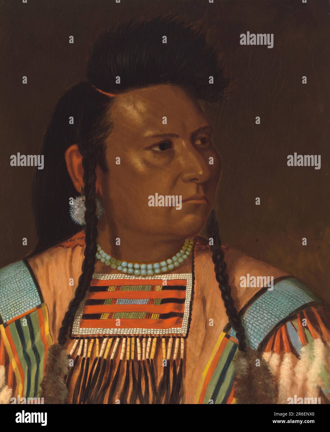Chief Joseph. oil on canvas. Date: June 1878. Museum: NATIONAL PORTRAIT GALLERY. Stock Photo