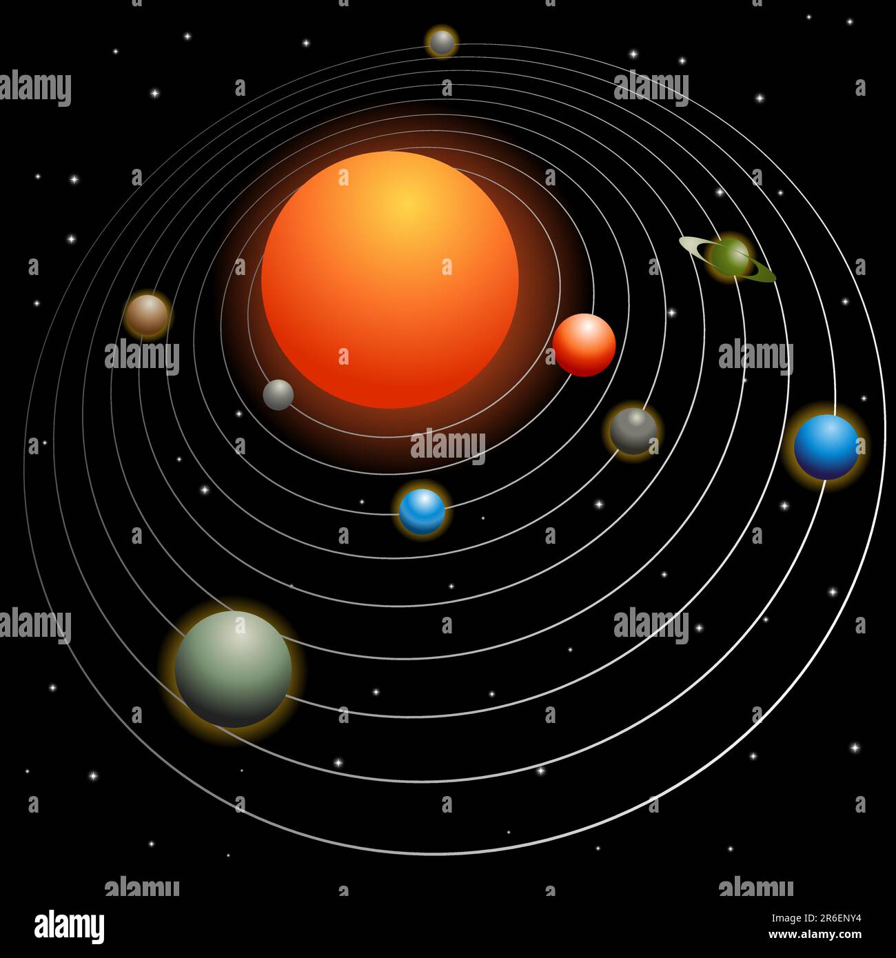 Solar system diagram hi-res stock photography and images - Alamy