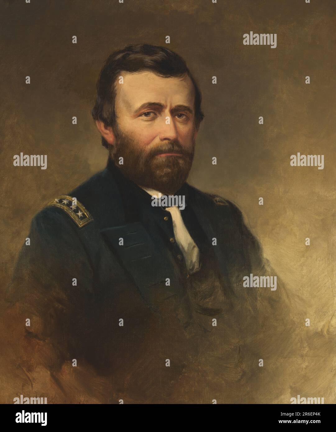 Ulysses S. Grant. Date: 1869. Oil on canvas mounted on Masonite. Museum: NATIONAL PORTRAIT GALLERY. Ulysses Simpson Grant. Stock Photo